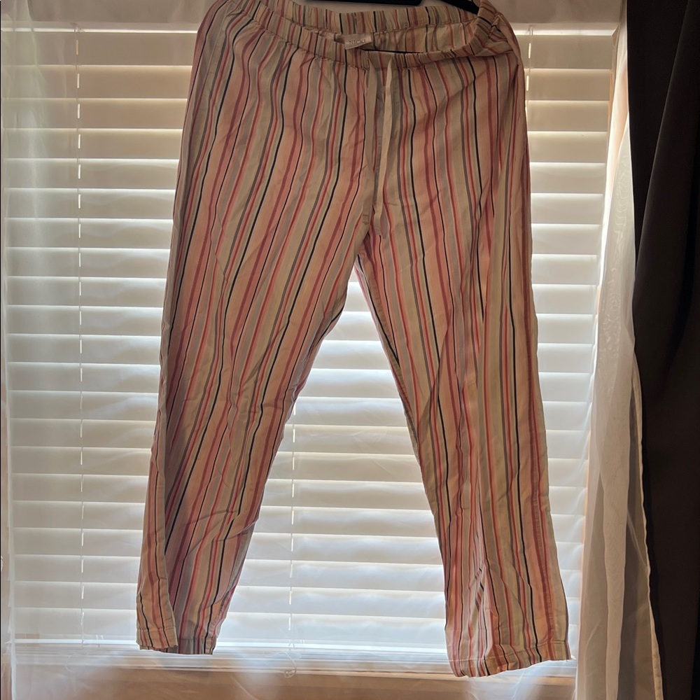 Nicole Miller Pink and Blue Striped Pajama Pants Ghursday 1/2 price sale